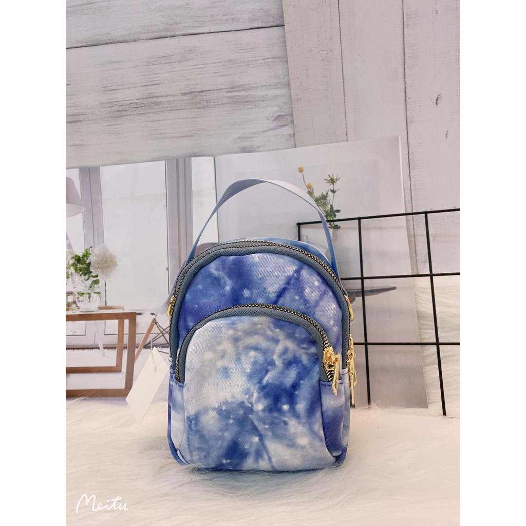 TAS WANITA SLEMPANG Import VERTICAL TIE DYE Selempang Mini TIEDYE Kecil Anti Air Nilon Parasut B