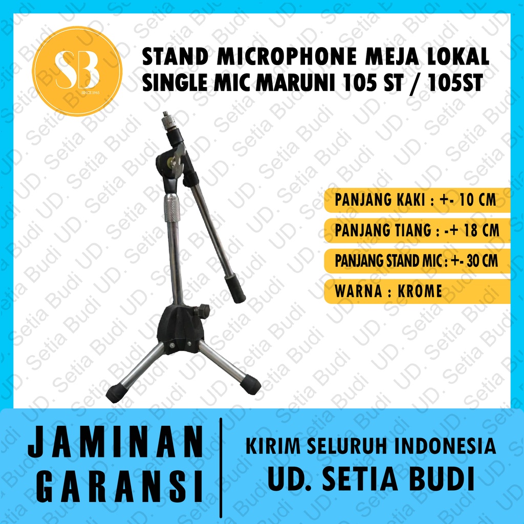 Stand Microphone Meja Lokal Single Mic Maruni 105 ST / 105ST