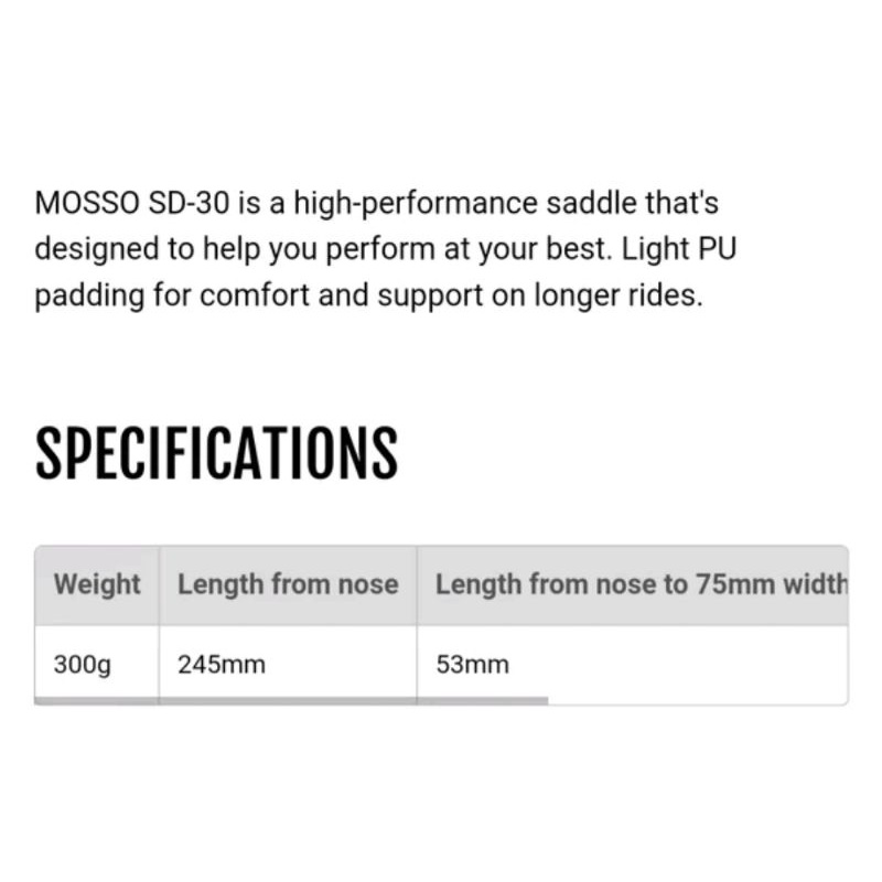 Saddle Mosso SD-30 . Sadel Sepeda Moso SD30 Roadbike Seli Lipat MTB City Bike Balap Road Bike folding bike