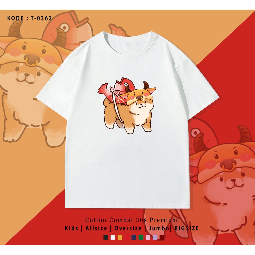 FREE CUSTOM NAMA - CHINESE NEW YEAR DOGFISH / IMLEK / BAHAN PREMIUM 30S T-SHIRT / KAOS / TUMBLR TEE