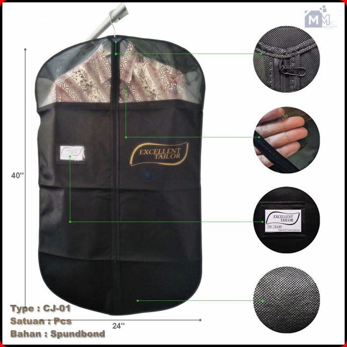 

Cover Jas Excellent Tailor Spundbond 0.65gsm dan mika 60x100cm