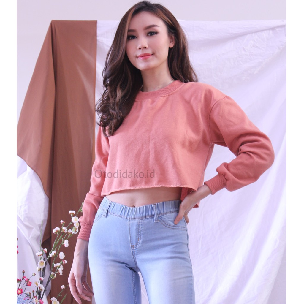 [BAYAR DITEMPAT] BASIC SWEATER CROP ALLSIZE & BIG SIZE-6