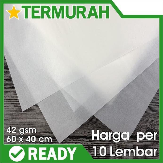 Baking / Siliconize Baking Paper Putih Alas 10Lembar 10Lbr Anti Lengket