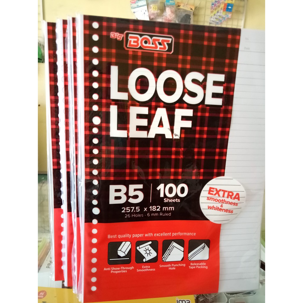 

BIG BOSS Loose Leaf B5 100 Sheet