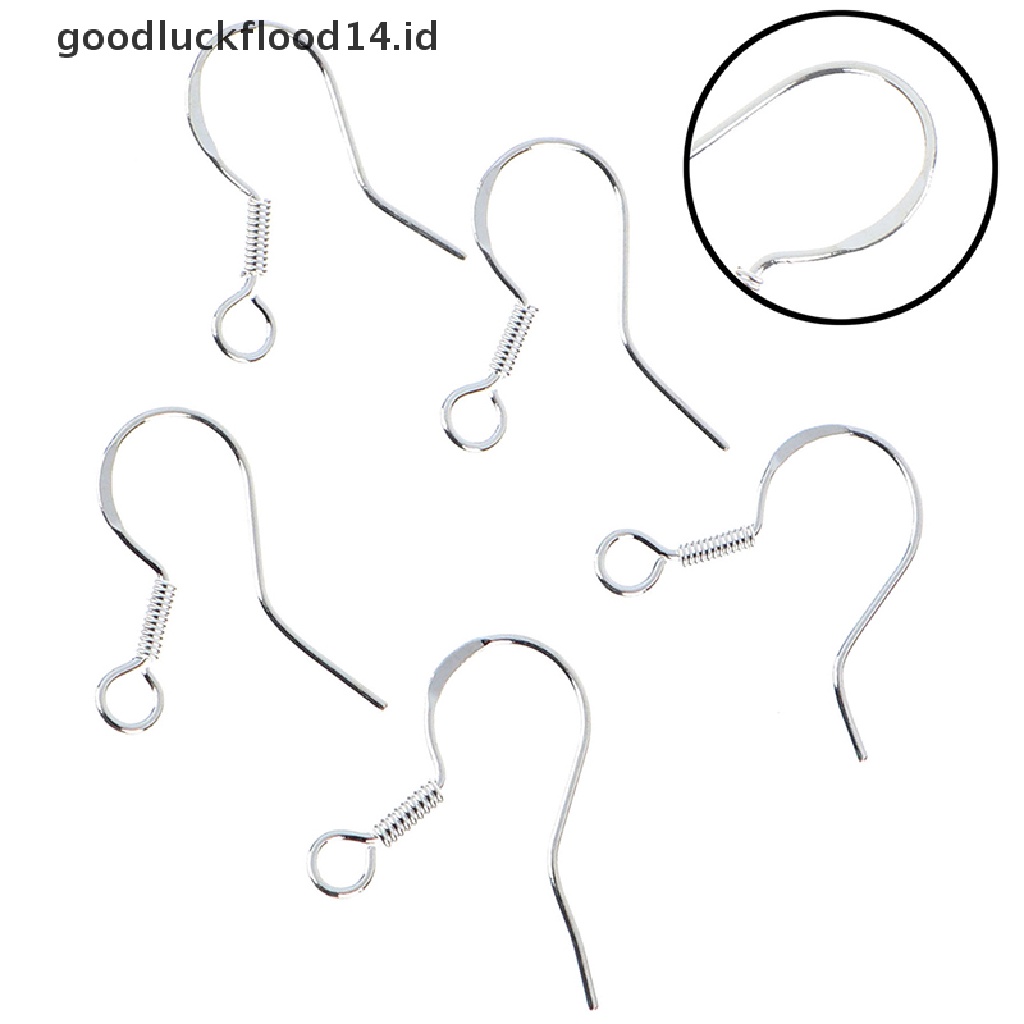 [OOID] 50PCs 925 Sterling Silver DIY Earring Hooks Ball Jewelry Accessory Ear Wire ID