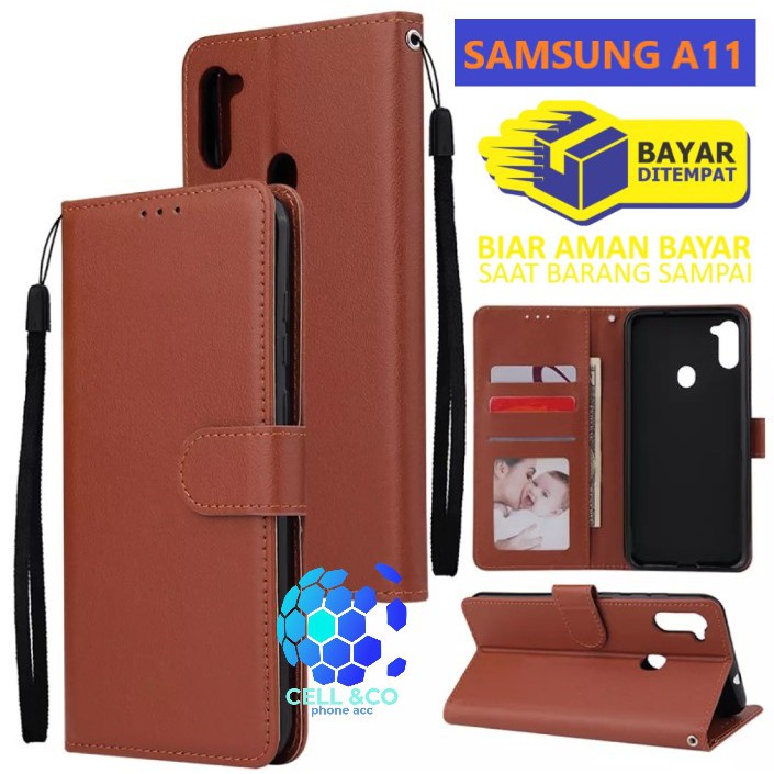 Flip cover SAMSUNG A11 Flip case buka tutup kesing hp casing flip case leather wallet