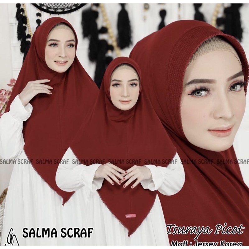 Khimar Tsuraya picot / hijab Jersey / hijab picot