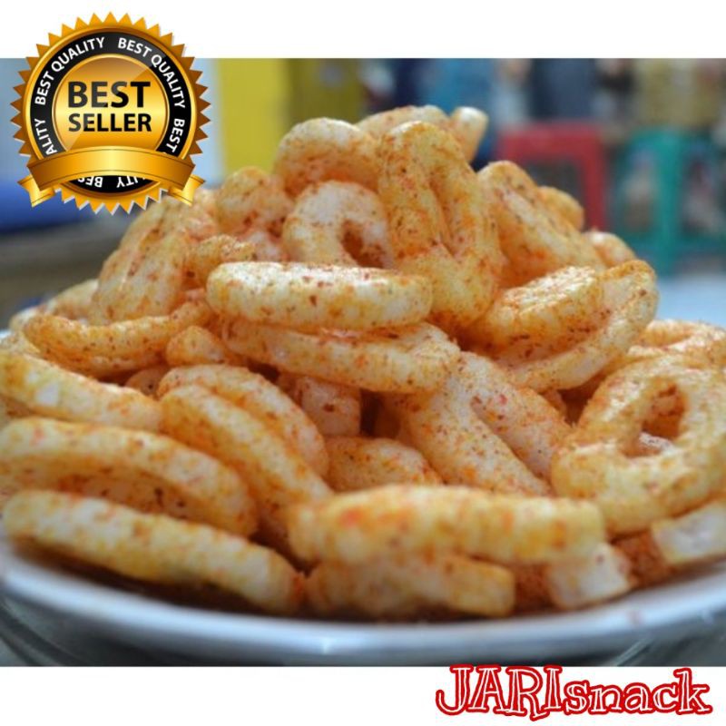 

krupuk koin pedas / kerupuk setan / krupuk jablay / JARIsnack cemilan pedas mantuuull