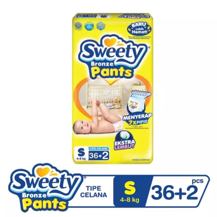 Sweety Bronze Pants S36 Diapers - Popok Celana Sekali Pakai