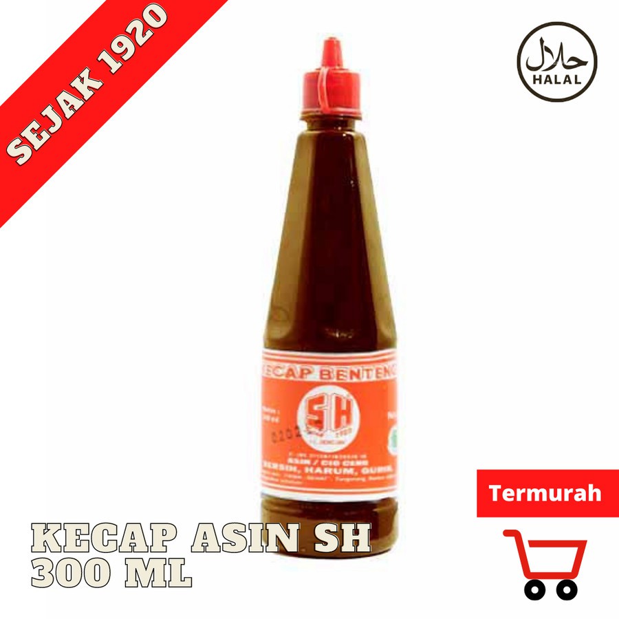 Kecap Asin SH Halal+BPOM Botol Plastik ukuran 300 ML ASLI sejak 1920