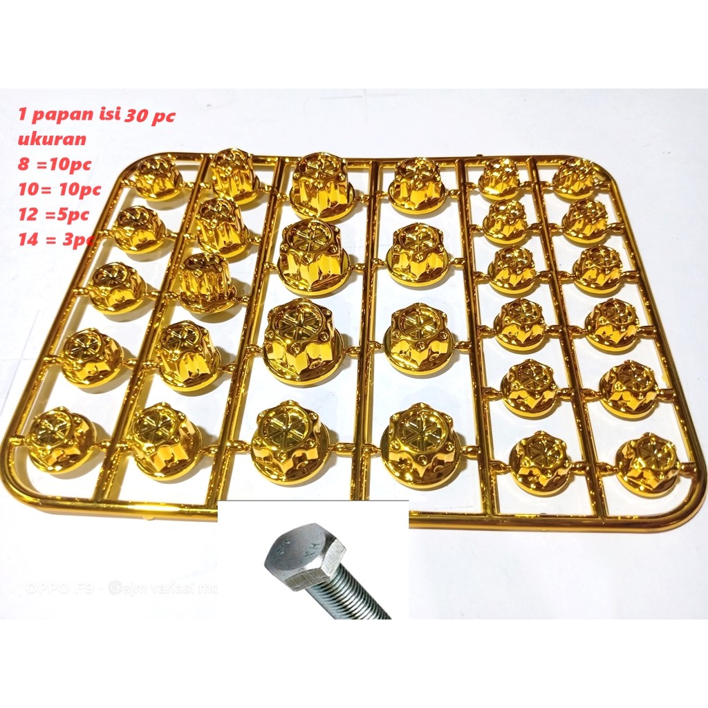 tutup baut tutup kepala baut variasi tutup baut block buat bodi baut cvt buat stang set 30pc