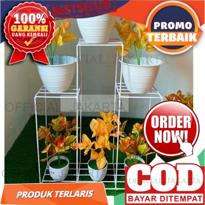 KARGO / RAK SUSUN BESI PODIUM /  RAK POT BUNGA / RAK POT TANAMAN HIAS / RAK POT SUSUN