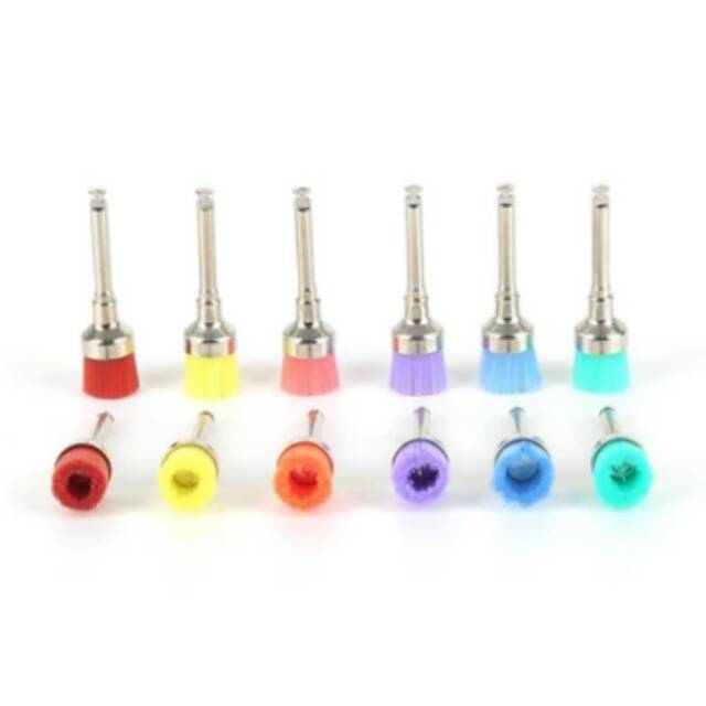 Dental Lab Material Colorful Nylon Latch SmallFlat Polishing Polisher Prophy Brushes Dentist Product