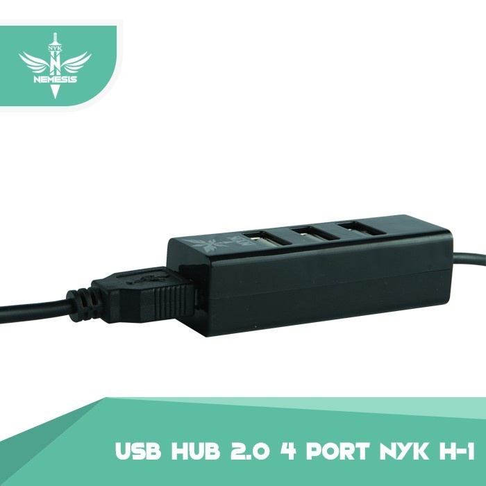 USB HUB 2.0 4 PORT NYK H-1 Support 2x1TB H 1 H-01 H01 Hitam Putih H 01