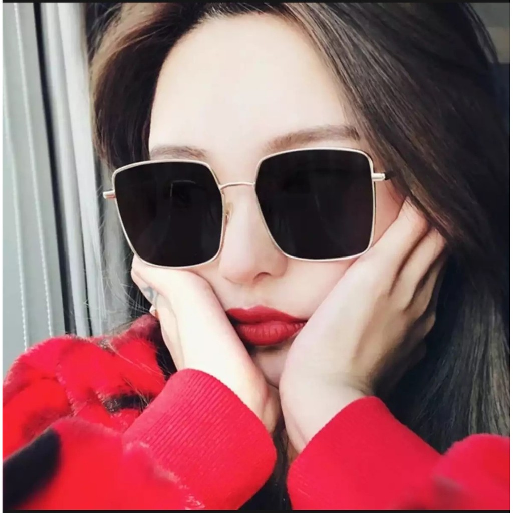 Kacamata Pria/Wanita-Fashion-Retro Vintage Segiempat Metal-Sunglasses-Korea KM K104 BIMG