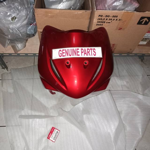 Tameng Cover Dada Depan Revo 100 Merah 64500-KWW-A00CSR Ori Ahm