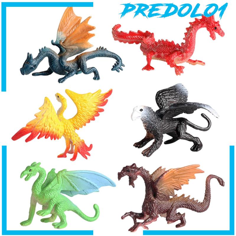 [PREDOLO1] 6 Pieces Dinosaur Model Action Figurine Teaching Prop Classrooms Rewards