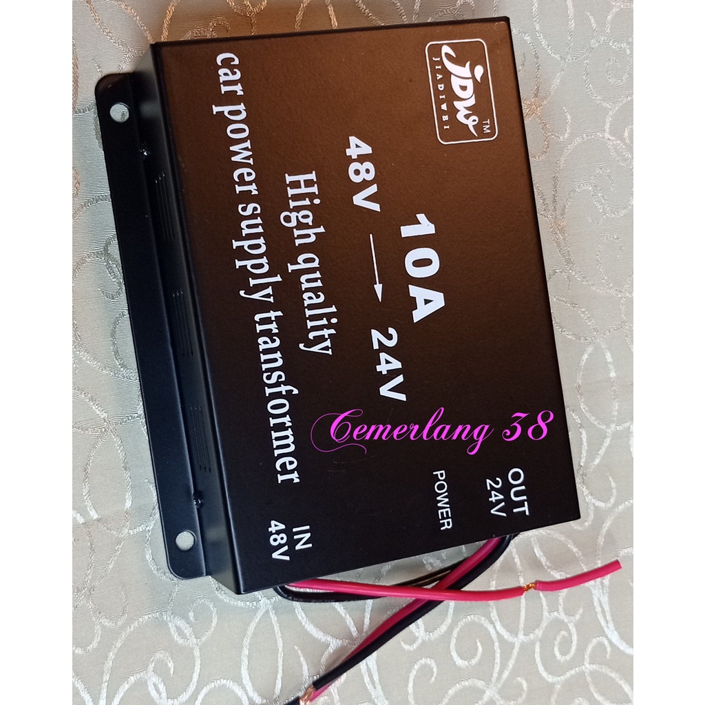 Step Down DC 48V to DC 24V 10A Car Power Supply Converter 48 V - 24 V 10 A Penurun Tegangan 48V