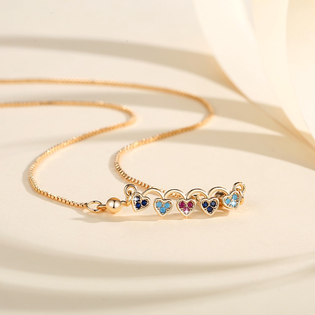 Y641 [COD✔] Kalung Berlian Baja Titanium Emas Kristal Perhiasan Fashion Wanita Perhiasan Kalung