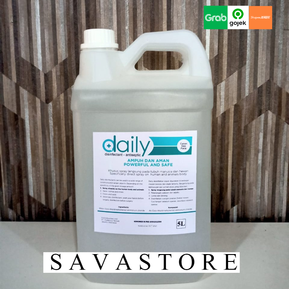 DESINFEKTAN REGULER DISINFEKTAN ANTISEPTIC ANTI BACTERIAL 5 LITER 5L - GOJEK/GRAB [INSTANT/SAMEDAY]