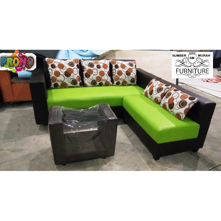 Sofa L putus  minimalis +meja