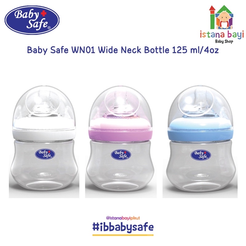 Baby Safe Wide Neck Bottle 125 / 250 ml WN001/WN002/WNS01/WNS02 /WN04 /WN05 - Botol susu bayi