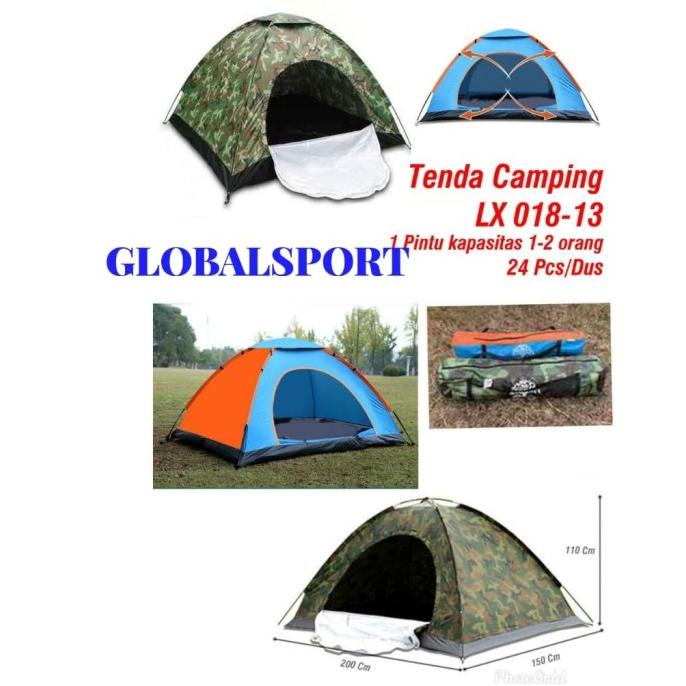 TENDA CAMPING LANGSUNG BUKA UNTUK 3 ORANG SPEEDS ORIGINAL LX018-13