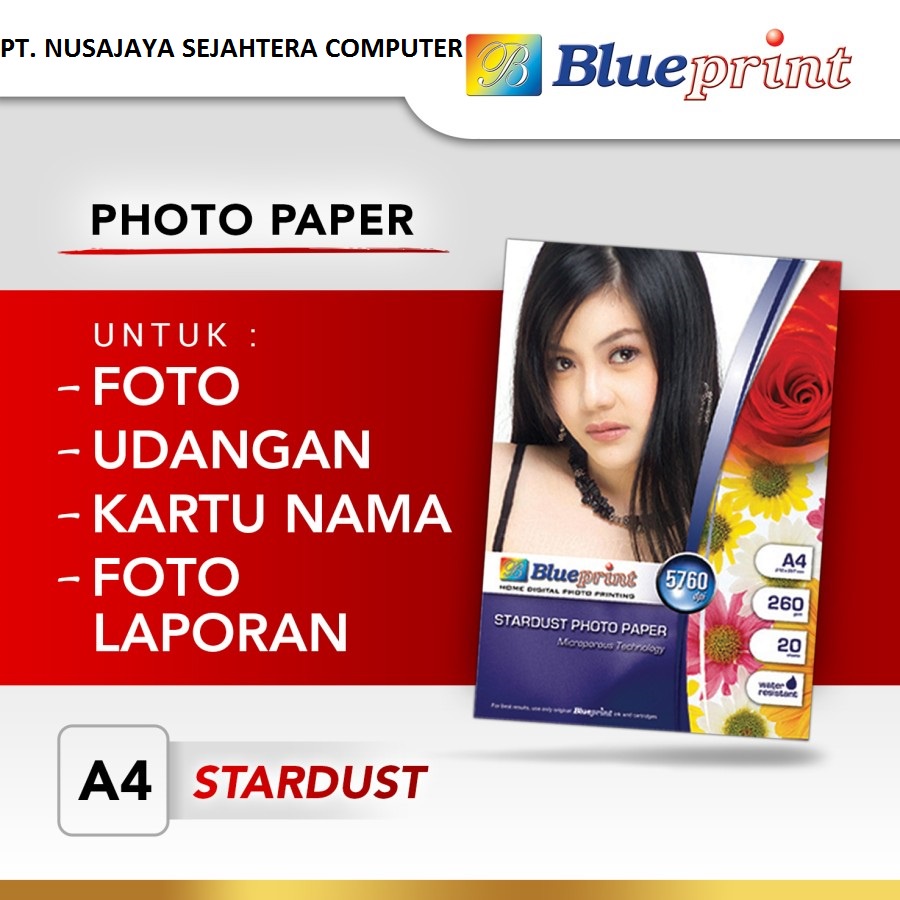 

Kertas Foto Kulit Jeruk / Stardust Photo Paper BLUEPRINT A4 260 gsm