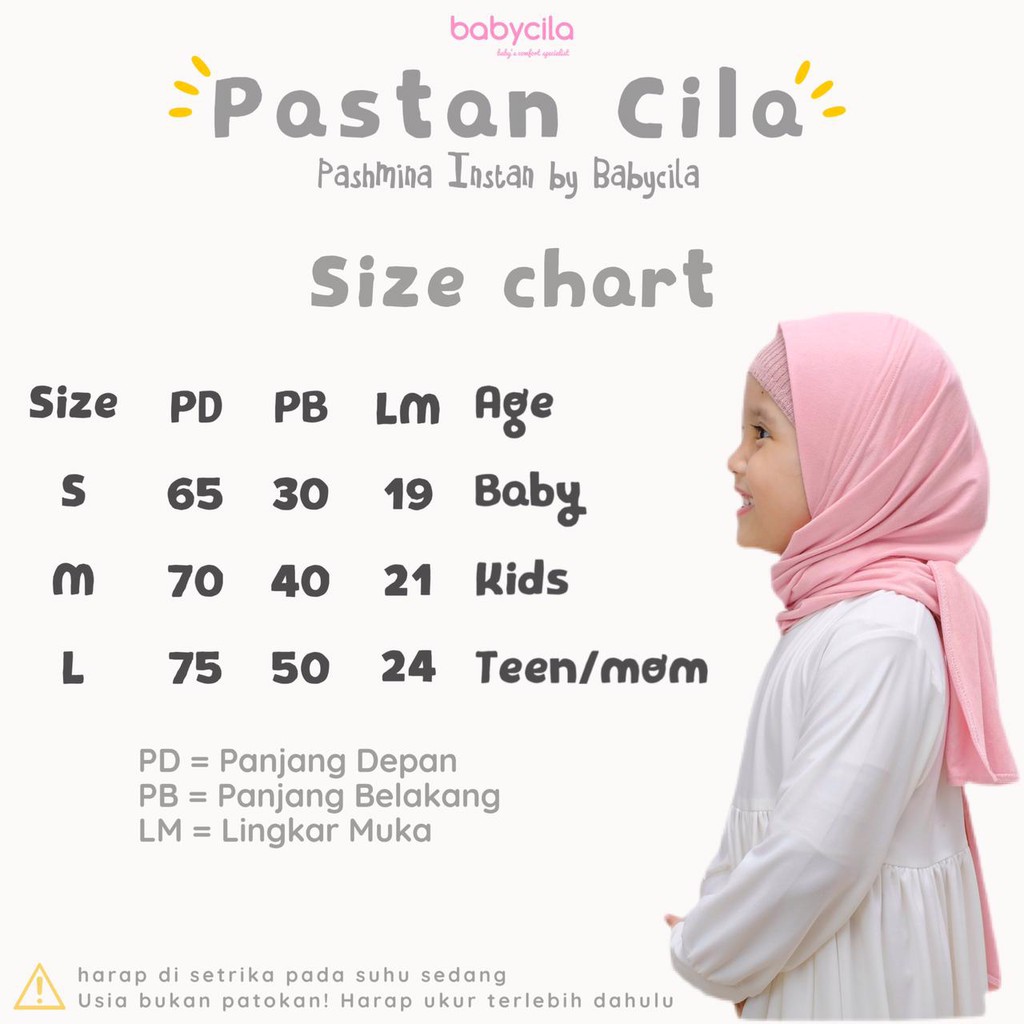 Babycila Pastan Cila Hijab Anak Spandek Rayon Premium