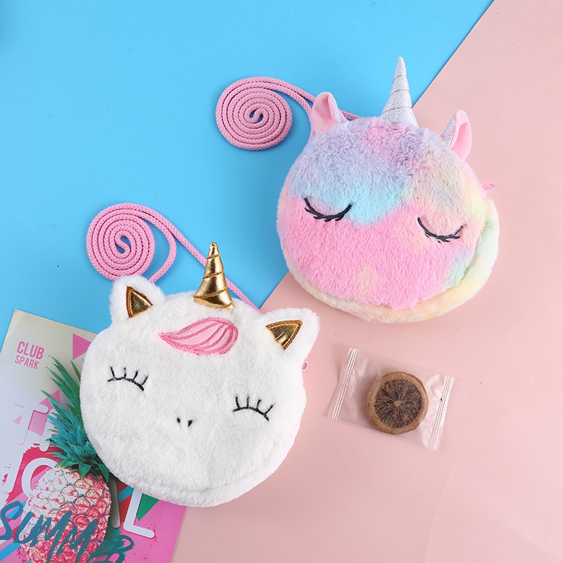 Tas Selempang Anak Unicorn Impor / Tas Fashion Anak Perempuan Lucu Tas Simpan Handphone Headset