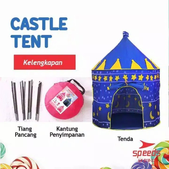 Tenda Mainan Anak Model CASTLE CASTIL Tenda Kastil Mandi Bola Portable