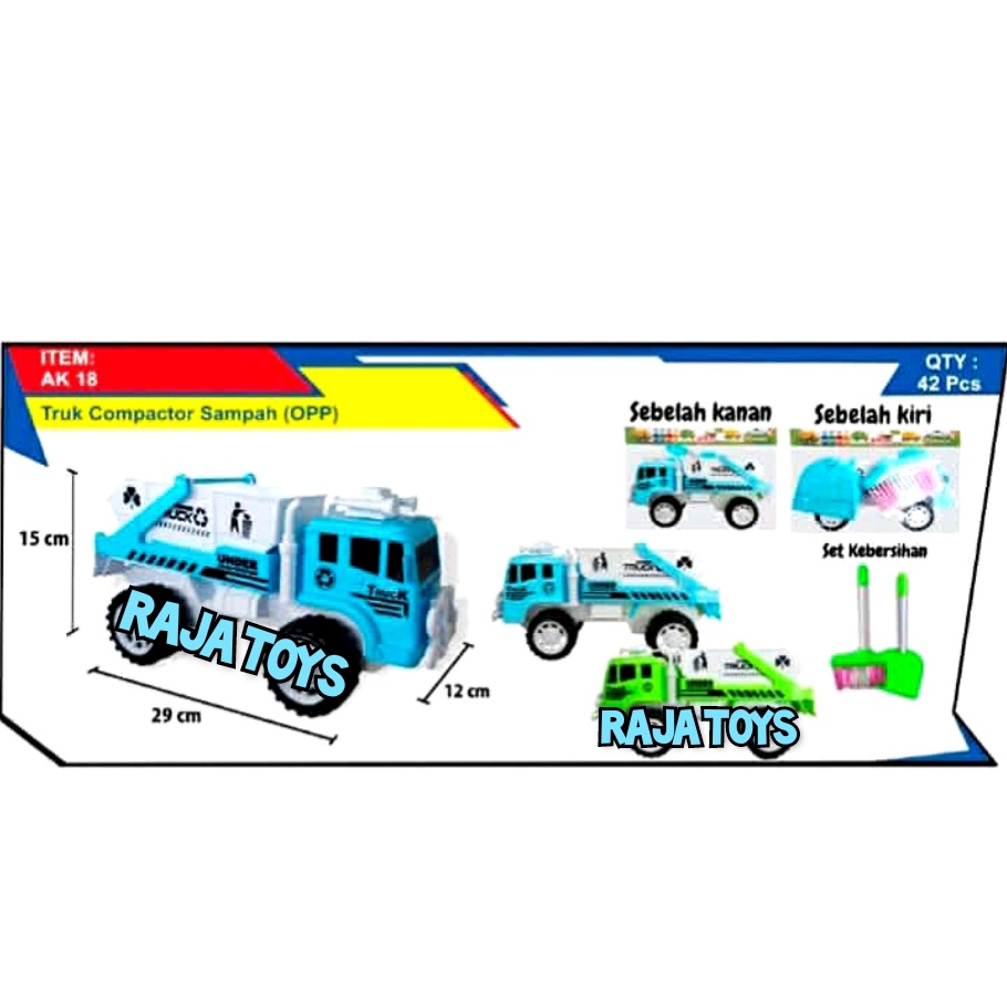 Mainan Mobil Truk Bak Sampah Jumbo Dan Perlengkapan Kebersihan AK 18