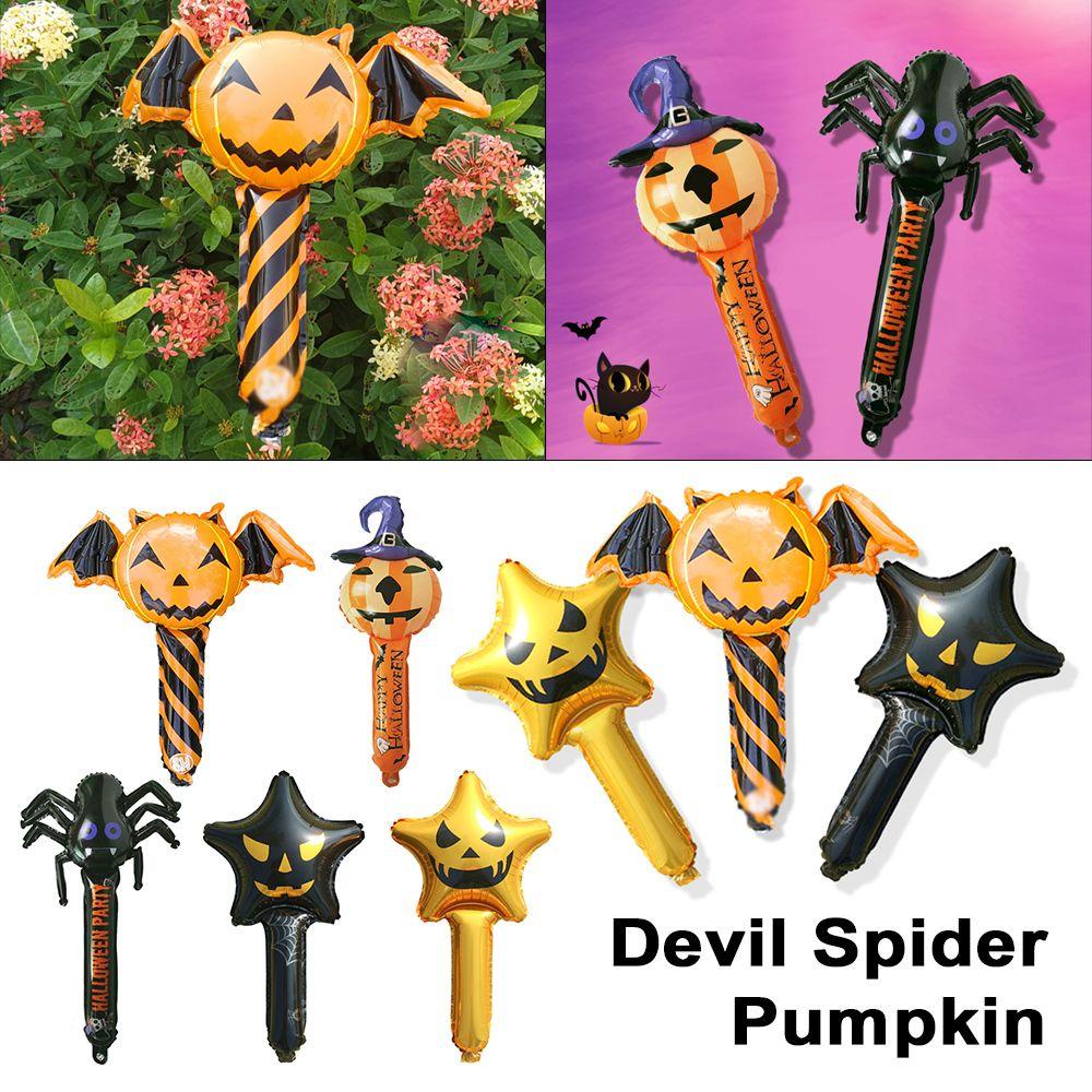 Solighter 5 Pcs Halloween Dekorasi Balon Handheld Halloween Supply Tongkat Batang Ornamen Rumah