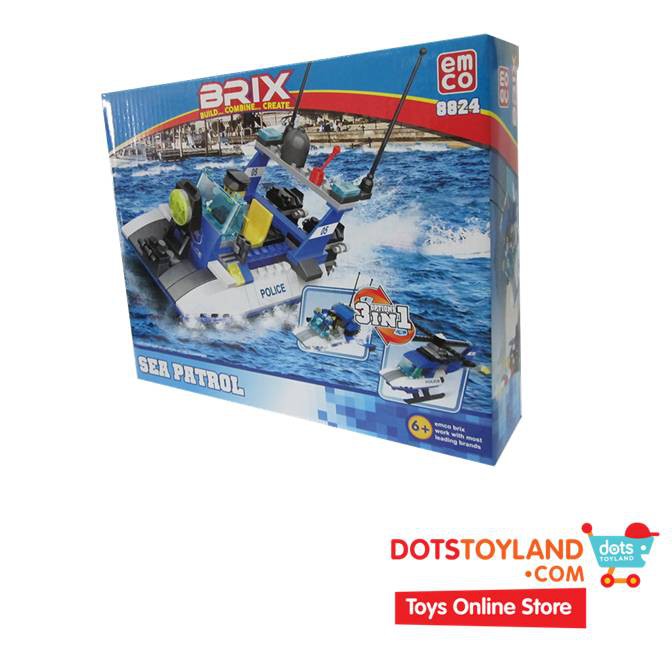 Emco Brix 3 in 1 Sea Patrol 8824 Mainan Anak Brix Mainan Anak
