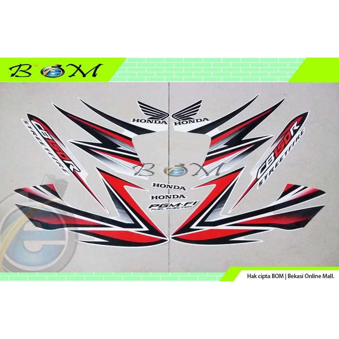 Striping Stiker Sticker Honda CB150r CB 150 R streetfire 2013 putih m
