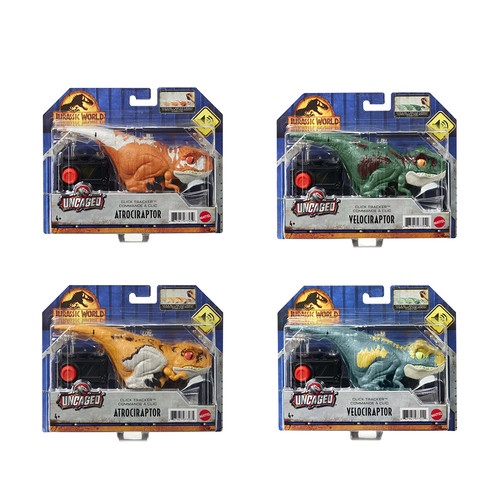 Jurassic World Uncaged Click Tracker Figure Case of 4 - Mainan Figure