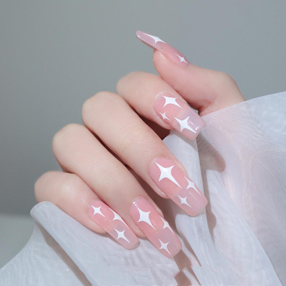 Agustin 3D Cinta Nail Art Stiker Pola Kecil Perekat Diri Stiker Kuku Aksesoris Bintang DIY Nail Art