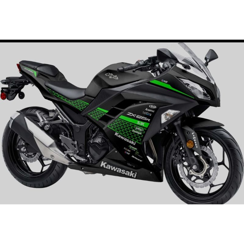 Decal Striping Sticker Ninja 250 Fi - Stiker Motor Ninja Fi 250 Old - Lama -Sticker Ninja Fi 250 Lam