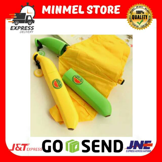 PAYUNG PISANG LIPAT MINI LUCU BANANA UMBRELLA UV PROTECTION PAYUNG LIPAT CUTE UNTUK TRAVELLING