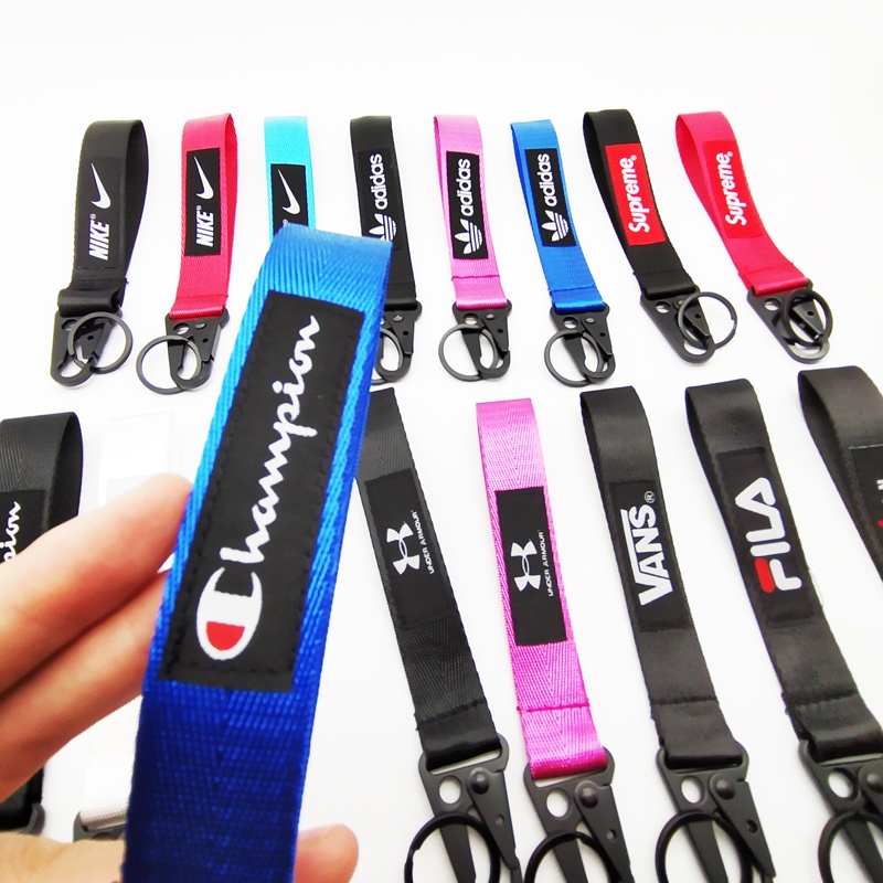 Tali Lanyard Pergelangan Tangan Bahan Kain Sturdy 16 Warna Anti Jatuh Untuk Gantungan Kunci