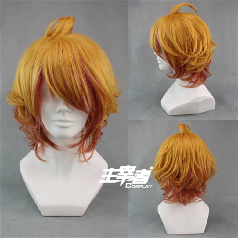 WIG RAMBUT PALSU COSPLAY RULER UTA NO PRINCE SAMA NATSUKI SHINOMIYA 35CM / COWOK YELLOW ORANGE
