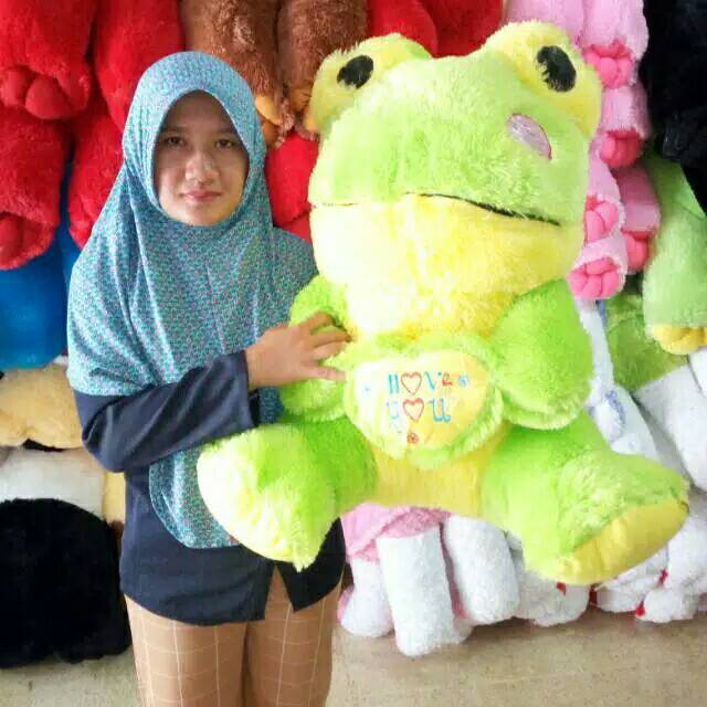 Boneka Keropi Jumbo Love Duduk