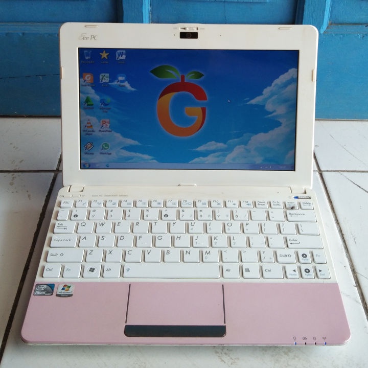 Asus 1015PEM Warna Pink Merah Muda intel Atom N550 RAM 2GB HDD 160GB Netbook Second Bekas