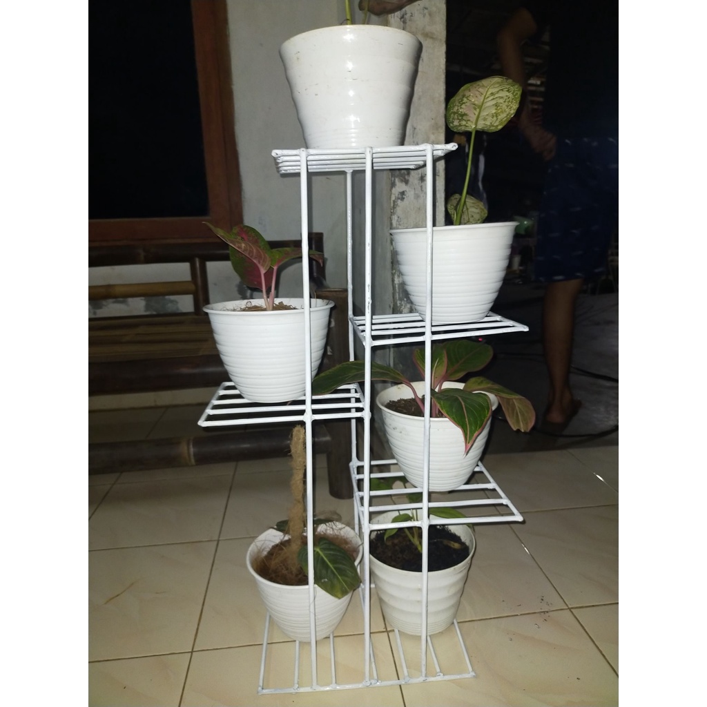 STANDING POT / STANDING RAK POT 5 SUSUN/STANDING RAK POT BUNGA/STANDING PLANTER/RAK POT HIAS/RAK POT