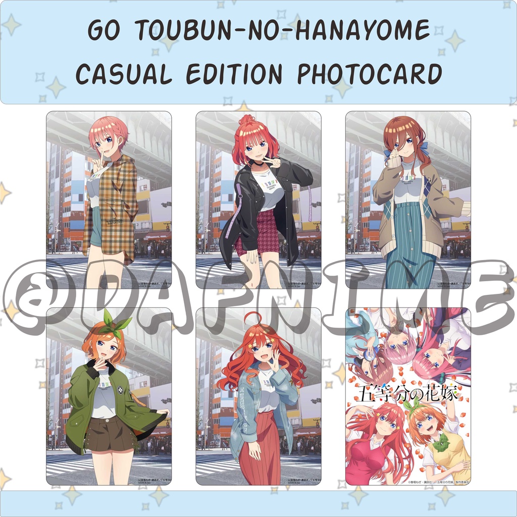 GOTOUBUN NO HANAYOME CASUAL EDITION PHOTOCARD ANIME