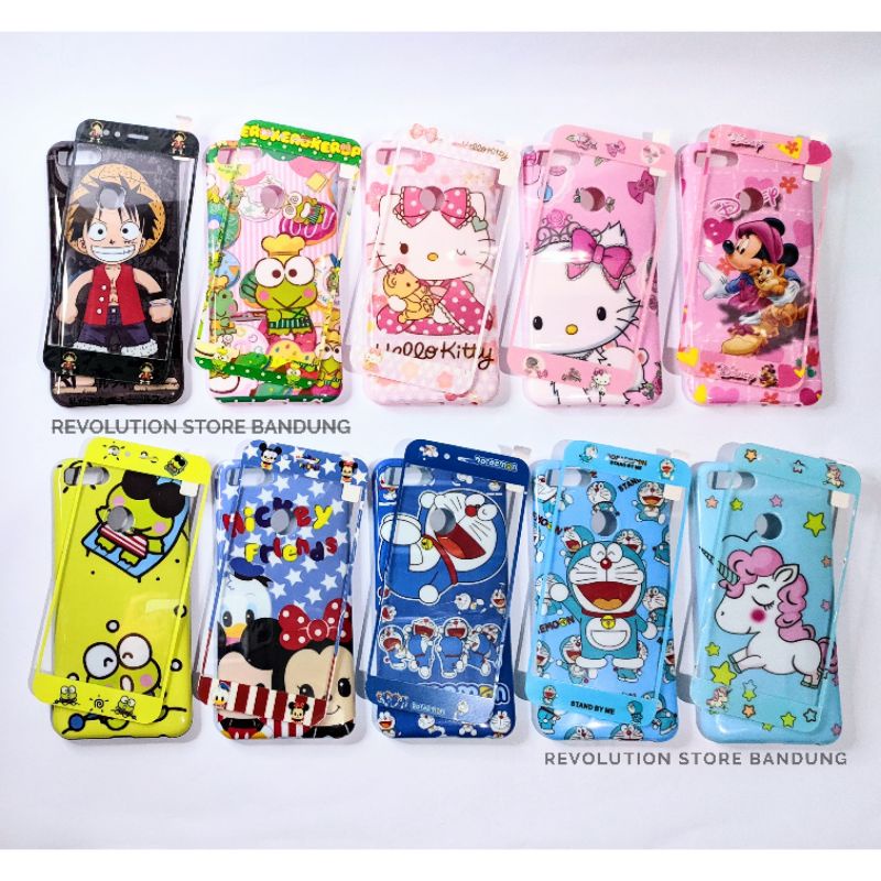 Silikon Hp Vivo Y83 1802 Motif Karakter Doraemon Hello Kitty Keroppi Mickey Minnie Mouse Panda Stitc