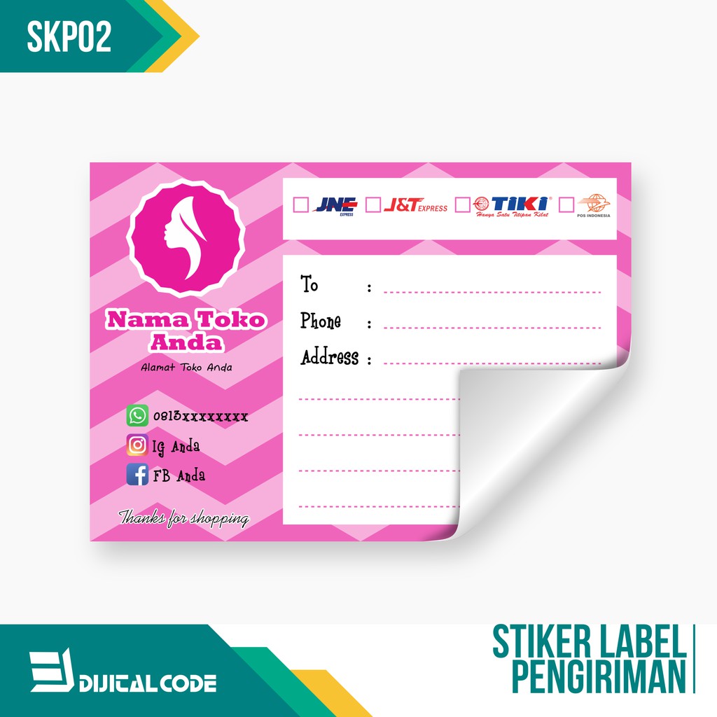 

SKP02 Stiker Label Pengiriman Paket Online Shop Olshop New