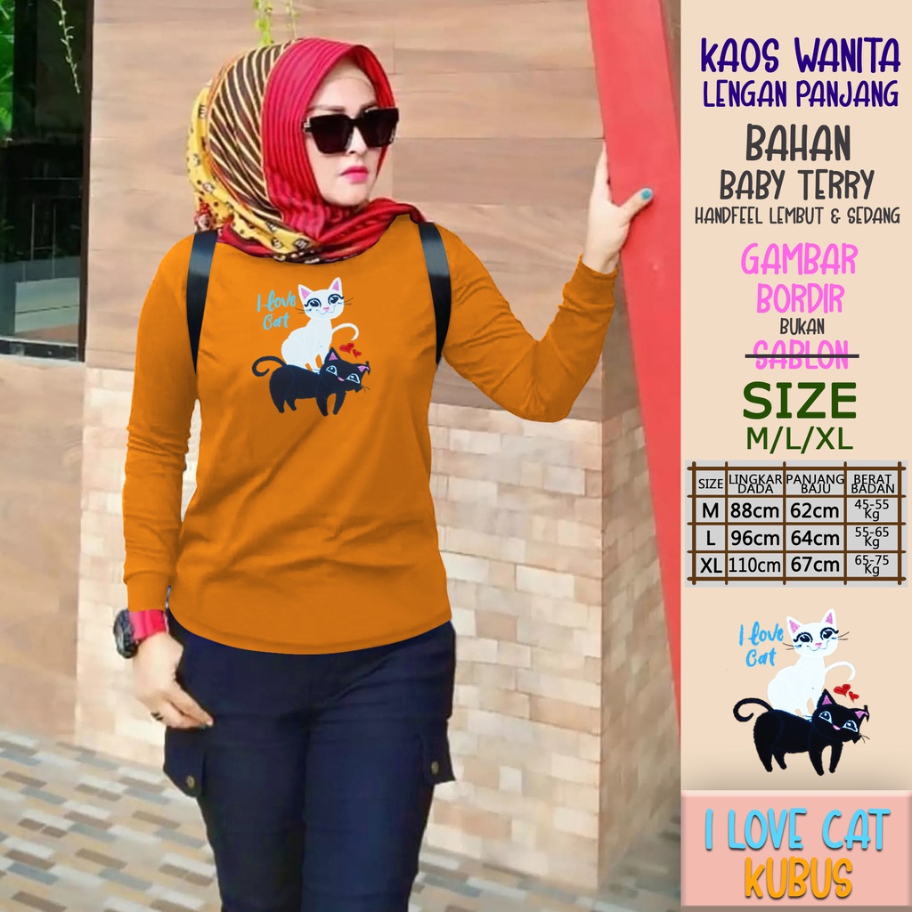CENOA Kaos Wanita Lengan Panjang  / Kaos Sweatshirt / Atasan Wanita / Atasan Wanita Lengan Panjang-5