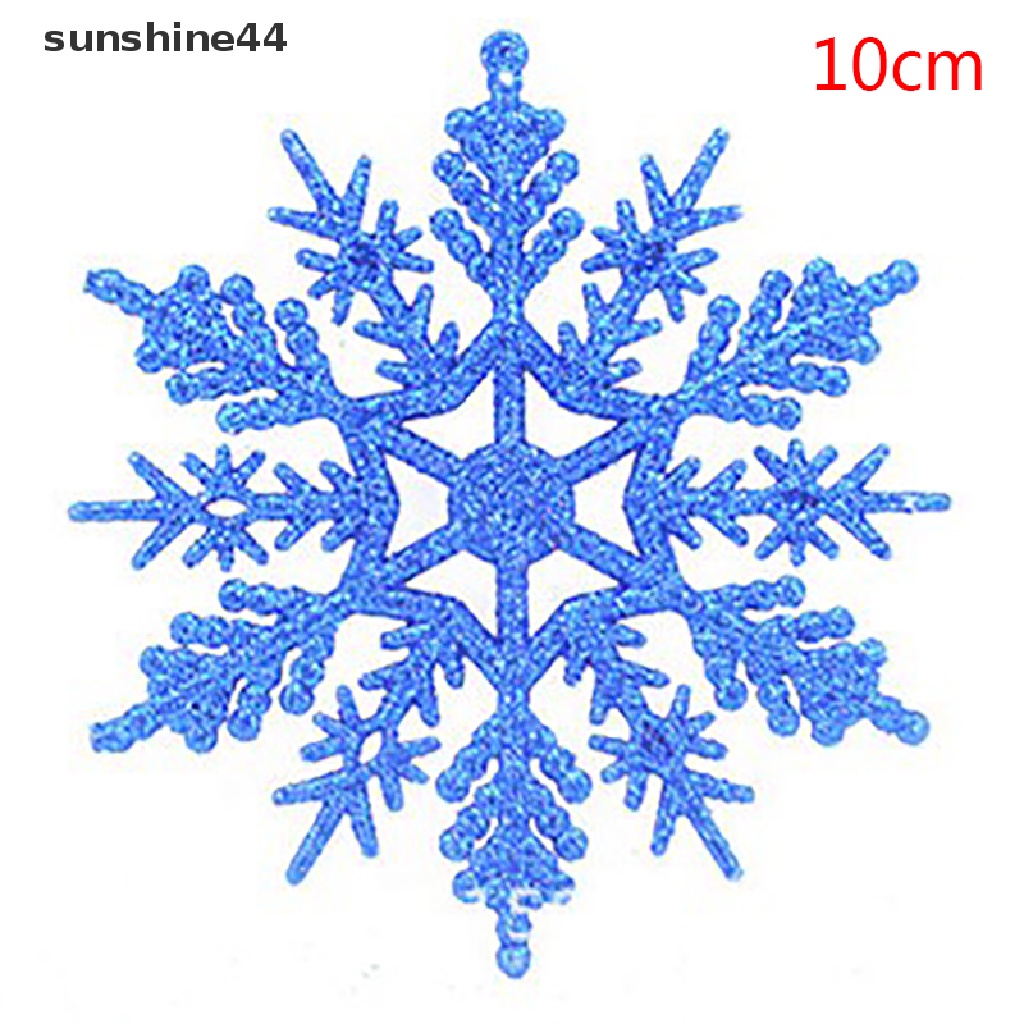 Sunshine 12pcs Hiasan Gantung Snowflake Untuk Dekorasi Pohon Natal