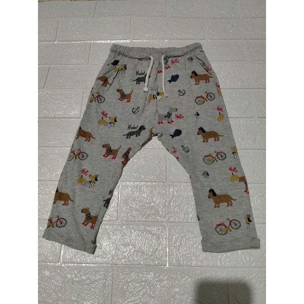 Preloved Celana Jogger H&M Kids Hello Dog Grey Preloved H&M Baby Jogger Pants Preloved Celana Jogger